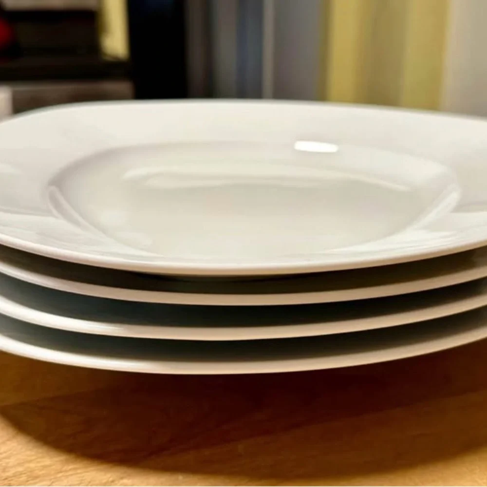 Crate&Barrel white plates